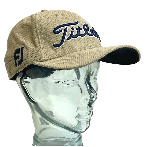 Titleist FootJoy Golf FJ Pro V1 Ball Cap Hat Tan‎ Khaki Sz 7 7/8  24.75" Circ. - Picture 1 of 9